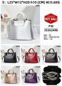 Nouveau Sac Fourre-tout Décontracté et Professionnel pour <span class=keywords><strong>Femme</strong></span> 2026 en <span class=keywords><strong>Cuir</strong></span> PU Souple Imperméable Motif Alligator avec Fermeture Éclair et <span class=keywords><strong>Bandoulière</strong></span> - Product Image 2