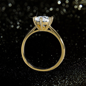 Anello in Argento 925 con Moissanite, Semplice ed Elegante, Ideale <span class=keywords><strong>per</strong></span> San Valentino, <span class=keywords><strong>Festa</strong></span> <span class=keywords><strong>della</strong></span> <span class=keywords><strong>Mamma</strong></span>, Matrimoni, Regalo di Gioielleria <span class=keywords><strong>per</strong></span> Feste - Product Image 2