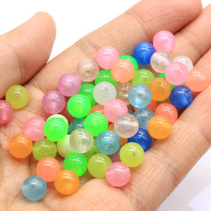 6-12mm bagliore nel buio pesca allentato distanziatore <span class=keywords><strong>perline</strong></span> rotonde per donna <span class=keywords><strong>uomo</strong></span> <span class=keywords><strong>collana</strong></span> luminosa braccialetto gioielli che fanno <span class=keywords><strong>perline</strong></span> acriliche - Product Image 4
