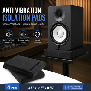 Almohadillas de Aislamiento Acústico para Monitores de Estudio, Base de Cuña para Altavoces de Audio de 3-4.5 Pulgadas - Product Image 2