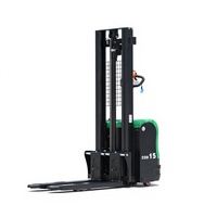 Gerbeur électrique Jinbao 1,5 tonne 3m avec mât en acier, certifié CE, pour atelier de production, fourche personnalisée, télécommande disponible