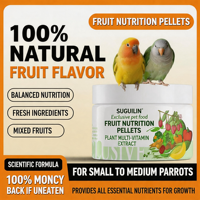 Buah dan Sayuran Alami Bernutrisi Perawatan Harian Diet Sehari-hari Pakan Pelet untuk Burung Sun Conure Cockatiel Budgie Lovebird Parrot