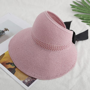 Summer New Foldable All-in-One Big Brim Topless Visor Cap Sun Hat Stylish Character Design - Product Image 6