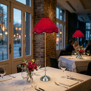 60CM Nordic Modern LED Rechargeable Cordless <strong>Table</strong> <strong>Lamp</strong> <strong>Battery</strong> <strong>Operated</strong> Fabric Flower Lampshade Home Decor Wedding Decoration - Product Image 3