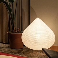 Nouvelle arrivée salon décoratif à la main papier lampe de table lanterne blanche lumière pour hôtel chambre chevet pêche lampe de table