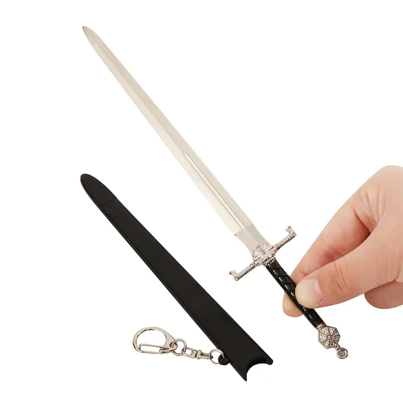 TikTok Venda Quente Mini Jogo de Tronos Espada Mini Espada De Metal Anime Mini Espadas