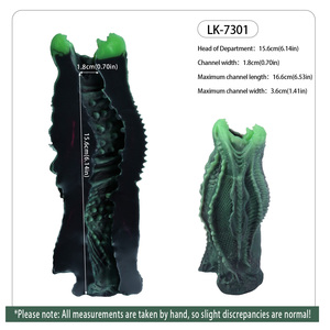 เครื่องช่วยสำเร็จความใคร่ชาย LUUK Green Monster Scale ทำจากซิลิโคนเนื้อนุ่ม สำหรับผู้ชาย ช่องคลอดจำลองแบบลึก มีพื้นผิวสัมผัส ของเล่นผู้ใหญ่ ออนาโฮล ของเล่นทางเพศสำหรับผู้ใหญ่ - Product Image 3