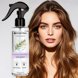 Soins capillaires biologiques personnalisés avec logo, renforcent les follicules, lissent les cheveux crépus, favorisent la croissance saine des cheveux, soins de beauté personnels, eau de riz au romarin - Product Image 1