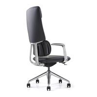 Chaise de bureau pivotante moderne en cuir et aluminium pour le bureau et la maison, rotation à 360°, hauteur réglable, couleurs personnalisables