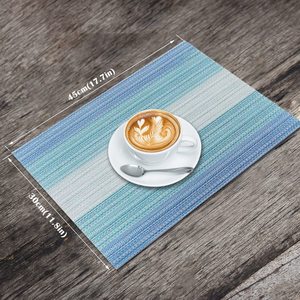 Customized Non Slip Plastic Place <strong>Mats</strong> Set 4 Washable PVC <strong>Placement</strong> <strong>Mats</strong> for Dining <strong>Table</strong> - Product Image 2