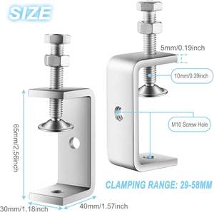 10 Stück Edelstahl Mini Tiger Clamp 1 Zoll Hochleistungs-U-Klemmen Stabile breite Backen öffnung 2 Zoll für die Metall holz bearbeitung - Product Image 4