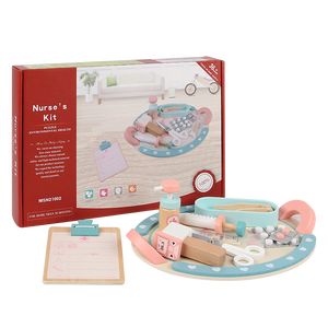 Enfants enfants semblant jouer en <span class=keywords><strong>bois</strong></span> maison de jeu jeu de rôle <span class=keywords><strong>chariot</strong></span> jouet médecin infirmière plateau médical ensemble jouets pour enfants - Product Image 6