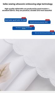 Nappes rondes de 260 cm de diamètre, couleur unie, style scandinave, idéales pour les hôtels, les mariages et les fêtes - Product Image 2