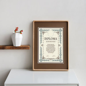 Ludaye Solid Wood Handmade Eco-Friendly Custom Business License <strong>Certificate</strong> <strong>Frame</strong> <strong>A4</strong> Size Tabletop Display Modern Elegant Design - Product Image 2