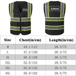 سترة عمل شبكية صيفية سوداء للرجال والنساء بشعار مخصص للبناء مرحبا فيس ملابس العمل مع جيوب وسحاب أمامي - Product Image 6