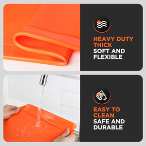 Tapis de protection en silicone à bords surélevés, version améliorée, pour plaques de cuisson de 17, 22, 28, 36 pouces – Tapis de protection robuste pour surface de cuisson - Product Image 4