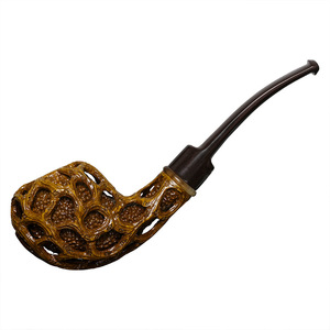 Muxiang Handcrafted Wooden Smoking Pipe Bent Shape Carved Acorn Design Tobacco Pipe - Product Image 4