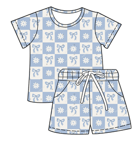 Completo Casual Estivo di Alta Qualità per Bambine, 2 Pezzi: Top a Maniche Corte Stampato e Pantaloncini con Coulisse, Set Loungewear per Bambini - Product Image 4