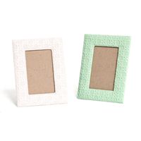 Cadre photo miniature en cuir tissé avec impression UV écologique, nouveau modèle, 3 pouces, cadre vide pour table