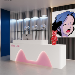 Escritorio de recepción de gama alta Último diseño Venta caliente Escritorio de recepción Tienda de uñas Escritorio de recepción de oficina de jardín de infantes - Product Image 3