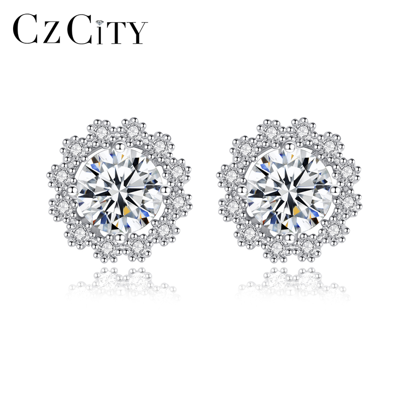 CZCITY Beautiful 925 Silver Moissanite Gra