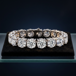 VVS1 Moissanite with GRA Certificated Wedding Tennis <b>Bracelets</b> Round Brilliant Cut 925 Sterling <b>Silver</b> Unisex <b>Bracelets</b> - Product Image 2