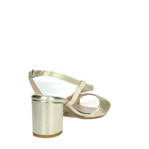 Sandali con tacco da donna in platino con punta aperta Design comodo alla moda per l'estate - Product Image 3