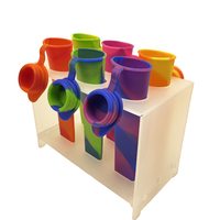 Tube à glaces réutilisable en silicone facile à démouler pour la fabrication maison de glaces et de bâtonnets glacés, avec couvercle