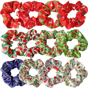 Coleteros con Estampado Navideño y de Halloween, Lazos Elásticos para el Cabello, Accesorios para el Cabello de <span class=keywords><strong>Mujer</strong></span>, Venta al Por Mayor OEM - Product Image 1