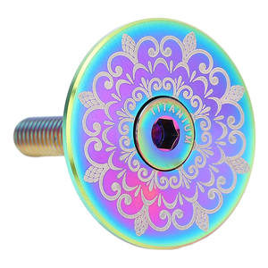 Tapa de dirección de aleación de 28.6mm para <span class=keywords><strong>horquilla</strong></span> delantera de bicicleta de montaña y carretera, con patrón de tótem, colorida - Product Image 4