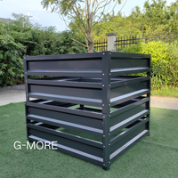 COMPOST BIN Extérieur Jardin bâtiment métal Acier Galvanisé 104X104X100CM mini 1.08m ³ COMPOST BIN utilisé pour la vente