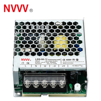 NVVV 5V 50W Fuente de alimentación conmutada de CC de 1/2 "Fuente de alimentación LED