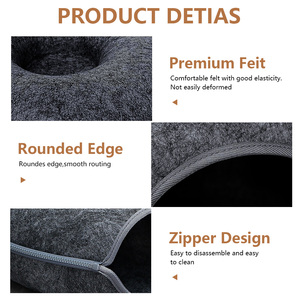 Túnel para Gatos Personalizado con Forma de Donut, Interactivo, con Cierre Desmontable, de Fieltro Natural Ecológico, Forma Ovalada, Estilo Art <span class=keywords><strong>Deco</strong></span> para el Hogar - Product Image 4