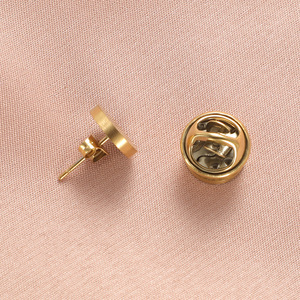 All'ingrosso spazzolato acciai inossidabili spilla oro placcato rotondo orecchino a perno può essere personalizzato incisione per le donne e gli uomini regalo - Product Image 4