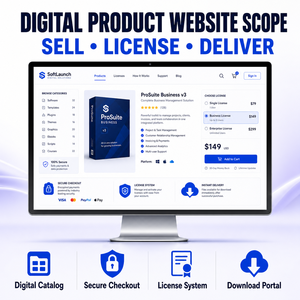 Conception et développement de sites web de produits numériques personnalisés avec système de paiement sécurisé et livraison instantanée de fichiers - Product Image 2