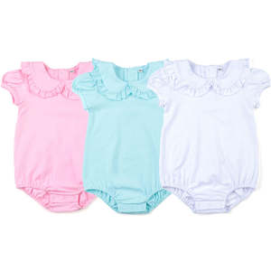 Монограммный комбинезон для новорожденных девочек с рукавом-чашечкой и воротником-стойкой комбинезон для новорожденных девочек с оборками пузырьковая одежда 2023 - Product Image 1