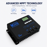 Contrôleur de charge solaire MPPT MJOO 30A 12V 24V avec Bluetooth pour la charge de batteries solaires