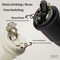 Taza de Café de Acero Inoxidable 316 de Grado Alimenticio de 380 ml con Tapa de Doble Apertura, Taza de Viaje Aislada Libre de BPA para Uso Diario en la Oficina