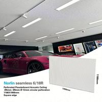 Plaque de plâtre perforée acoustique de 12,5 mm pour plafond, Gyproc, idéale pour bureaux et salles de réunion, excellente isolation phonique