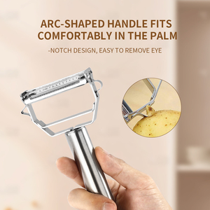 Pelapatate Professionale in Acciaio Inox, Affettatrice a Y Ergonomica per Frutta e Verdura, Utensile da Cucina Resistente alla Ruggine - Product Image 4