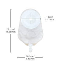 Bolsas de Urostomía Zodelo a Precios Económicos, con Certificación CE, Anti-Reflujo, de Una Pieza, Transparentes, con Desinfección por Infrarrojos Lejanos, Bolsa de Diversión Urinaria