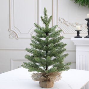 New <strong>Christmas</strong> Decorations PE Burlap-Wrapped Base <strong>Mini</strong> Desktop <strong>Christmas</strong> Tree Room Desktop Living Room Decoration - Product Image 2