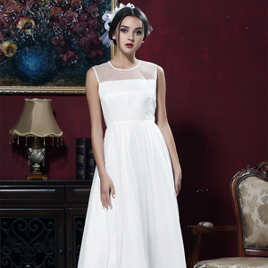 Abiti Da damigella d'onore Delle Donne di Bianco Poltiglia Del Vestito 2020 di Estate - Product Image 2