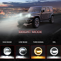 Phares R4 Wrangler (Version Diamant) Nouveaux phares LED ronds 7 pouces 300W 30000LM pour moto Jeep Wrangler Harley