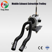 Chariot d'extraction d'échappements portable CE ISO9001 FS-2025, hauteur réglable, efficace pour garage et atelier, universel, facile à déplacer