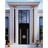 Puerta de Entrada de Lujo en Aluminio Grabado, Método de Apertura Personalizado, Puerta de Seguridad Exterior para Puerta Principal de Villa