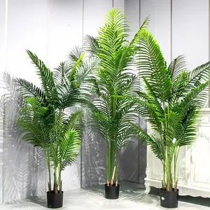 Árvore de bonsai para decoração de casa, vasos de plástico para plantas, plantas modernas para paisagismo de jardins, palmeiras para ambientes internos, plantas artificiais