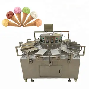 Fabricante industrial totalmente automático de ovos de panquecas, máquina para fazer waffle gás, fabricante de cone de waffle comercial