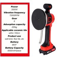 ONEVAN Machine à carreler 6 vitesses, vibrateur à carreaux, ventouse, vibrateur automatique pour sol, outils de nivellement pour batterie Makita 18v