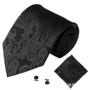 Classic <b>Mens</b> <b>Tie</b> and 1pc Necktie Handkerchief 1 Pair of Cufflinks Set for <b>Men</b> - Product Image 6